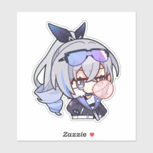 Honkai Star Rail Chibi Silver Varg Klistermärken