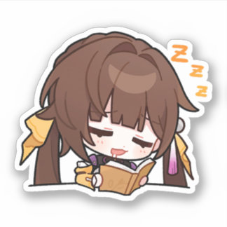 Honkai Star Rail Chibi Sushang Study Sticker Klistermärken