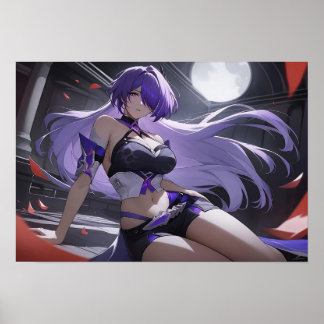 Honkai Star rälsen Acheron Poster