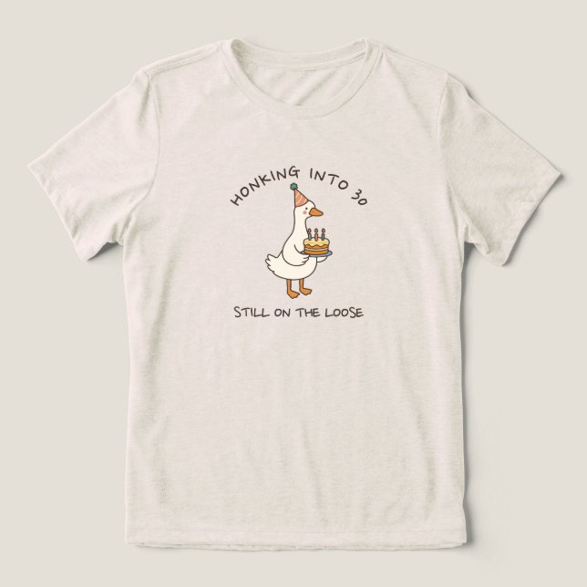 Honking Into Birthday Goose Funny Custom Age T Shirt (Design Framsida)