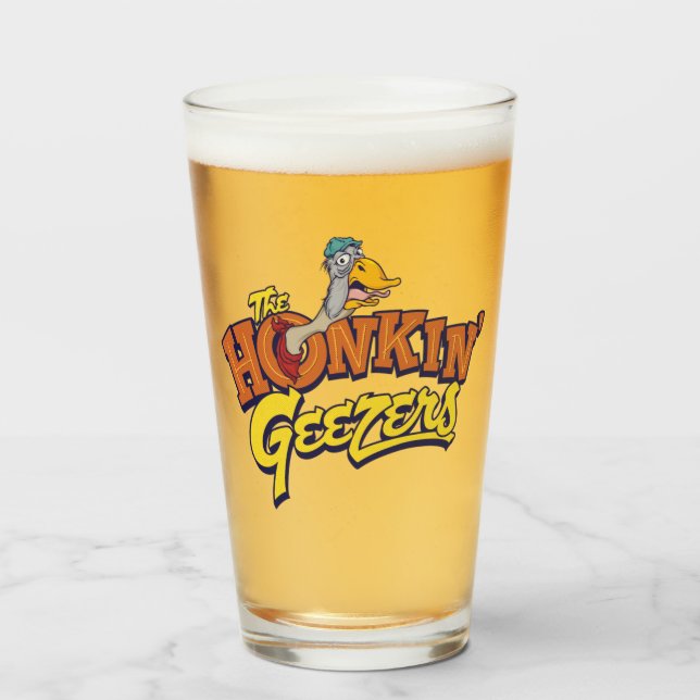 Honkin'Geezers Pint Beer Glass Glaskopp (Framsida fylld)