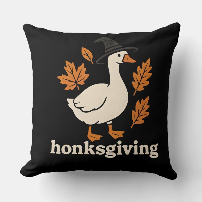 Honksgiving Gås Humor Kudde (Framsida)