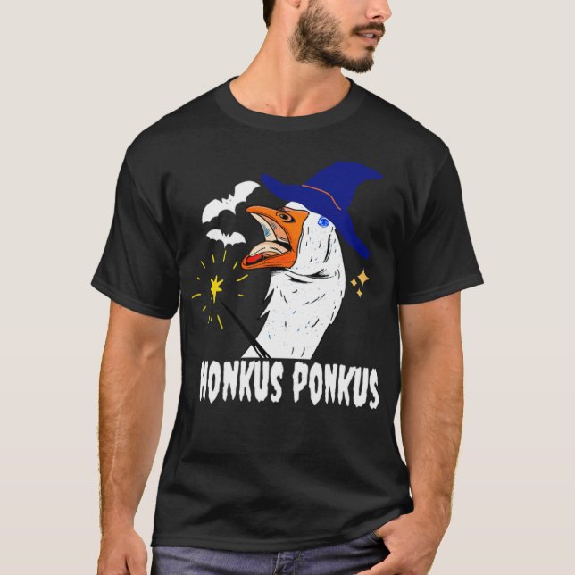 Honkus Ponkus Anka Goose Halloween labrador häme T Shirt (Framsida)