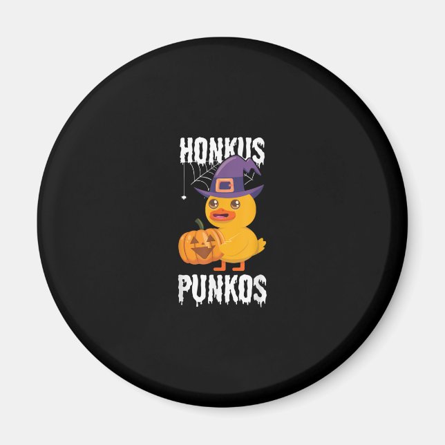 Honkus Ponkus Funny Anka Halloween Witch-design Magnet (Framsidan)
