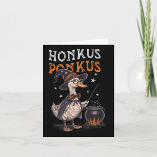Honkus Ponkus Funny Halloween Witch Goose Anka Lov Kort