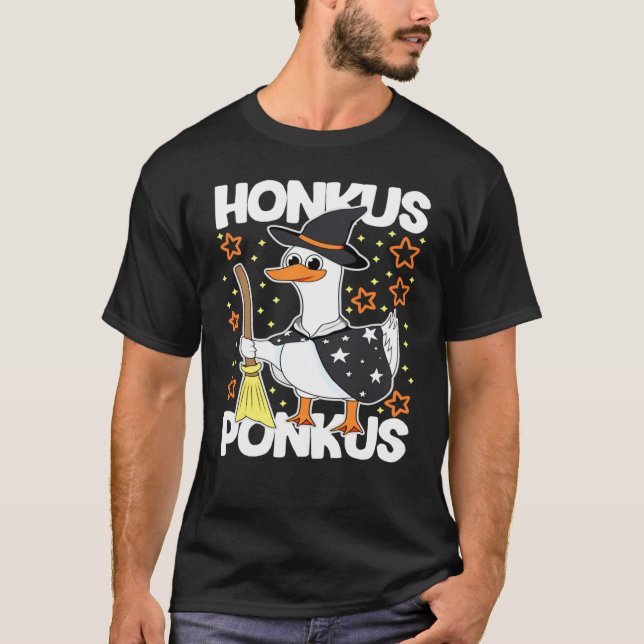 Honkus Ponkus Goose Witch Halloween Women Manar Bo T Shirt (Framsida)