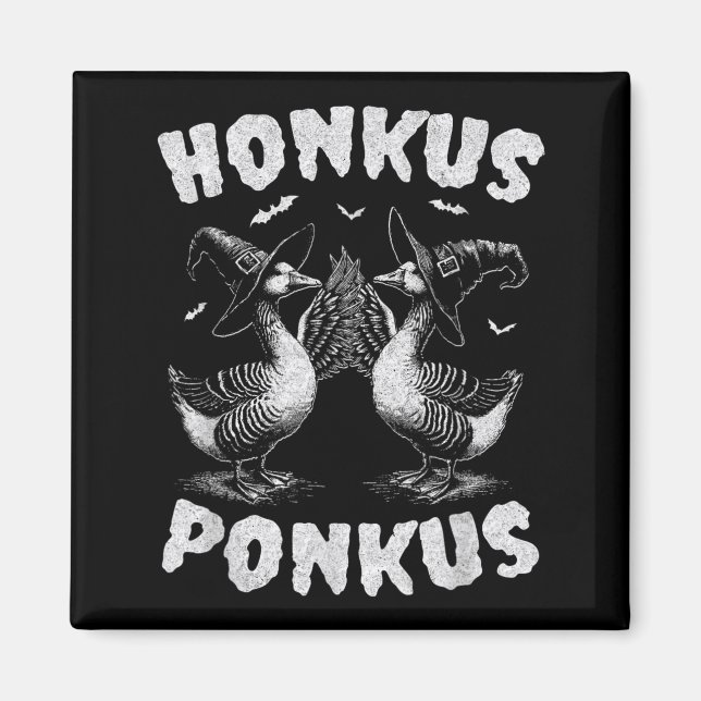 Honkus Ponkus Rolig Gås Halloween Magnet (Framsidan)