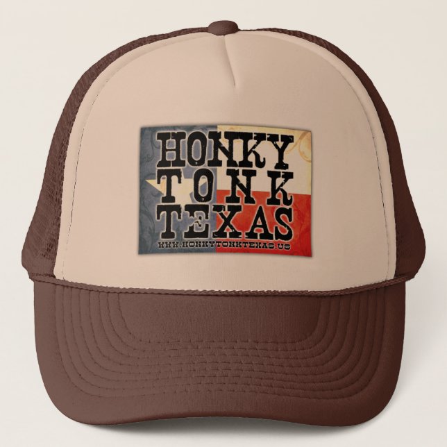 HonkyTonk Texas flagga Truckerkeps (Framsida)
