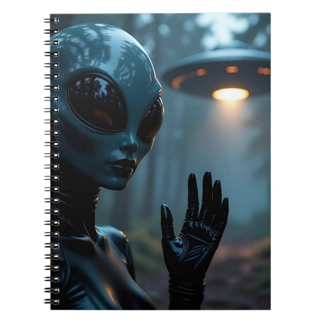Honlig Alien Extraterrestrial and UFO Anteckningsbok (Framsidan)