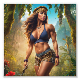 Honlig Bodybuilding der Showcase Power in Leopard  Fototryck