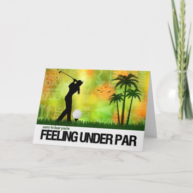 Honlig Golfer-sport tema blir bra Kort (Framsida)