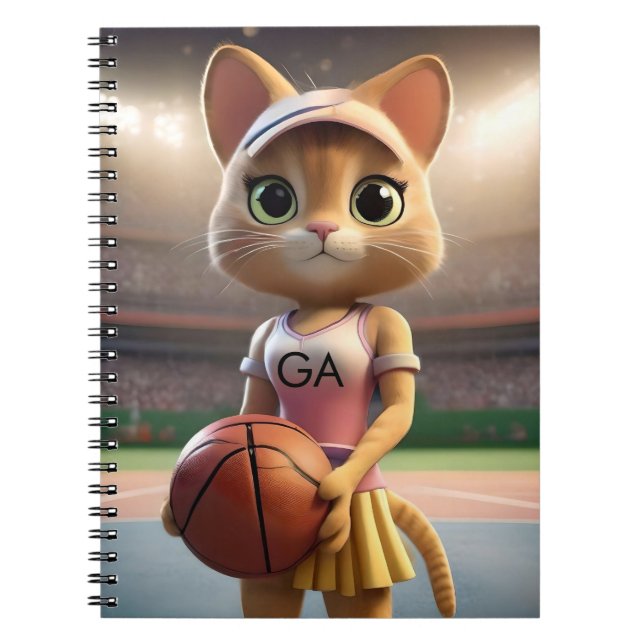 Honlig Netball-katt. Anteckningsbok (Framsidan)