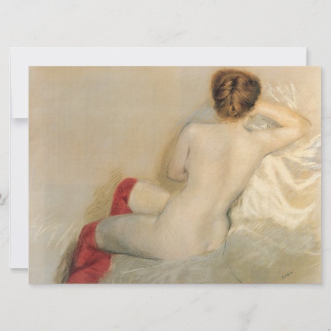 Honlig skönhet med röda lager kort (Framsida)