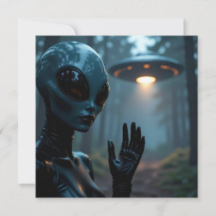 Honlig utomjordisk Alien och UFO