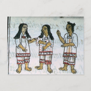 Honliga aztec-kostymer vykort