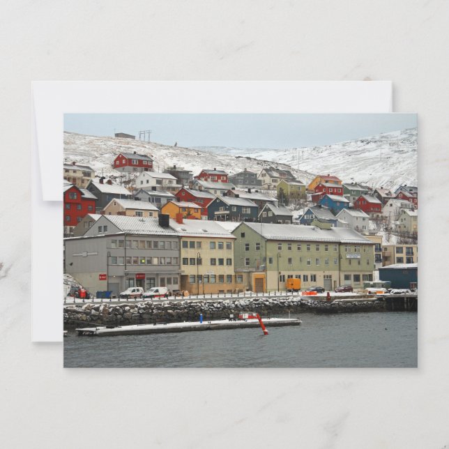 Honningsvag, Norge-kort (Framsida)