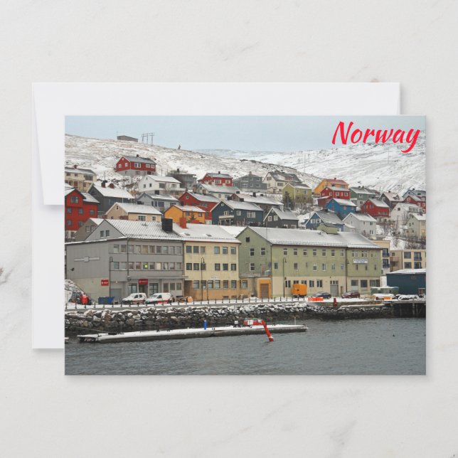 Honningsvag, Norge-kort (Framsida)