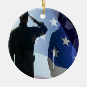 HONNÖRFLAGGA JULGRANSPRYDNAD KERAMIK