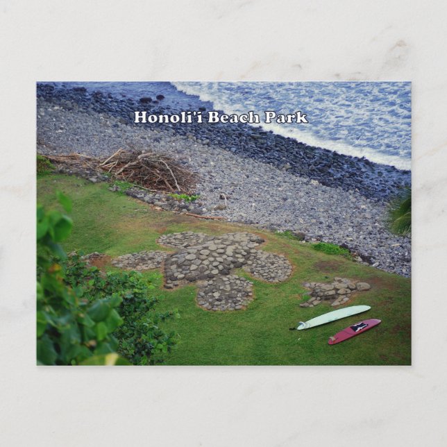 Honoli'i Beach Park Hawaii Postcard Vykort (Framsida)