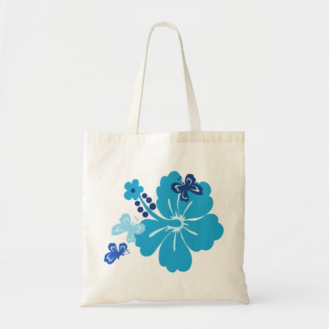 Honolua Butterfly och Hawaiian Hibiscus Beach Bags Tygkasse (Framsidan)