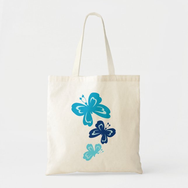 Honolua Butterfly Tecknad Tote bags Tygkasse (Framsidan)