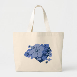 Honolua Hibiscus Tropical Beach Bags Jumbo Tygkasse