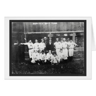 Honolulu Baseball Team 1910 Hälsningskort