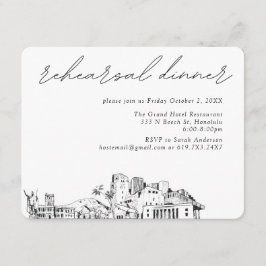 Honolulu Bröllop Elegant Rehearsal Dinner Tilläggskort