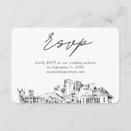 Honolulu Bröllop minimalistisk OSA av sketch Tilläggskort