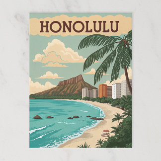 Honolulu: Diamond Head Beach Paradise Vykort