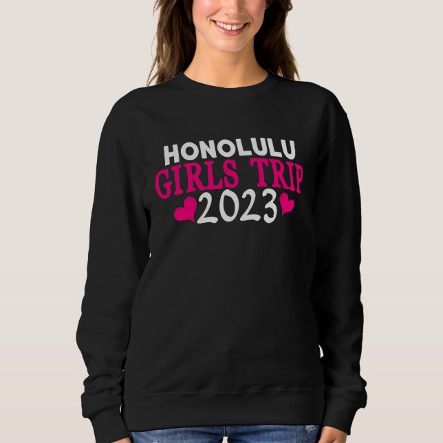 Honolulu Flickor Resa  2023 Kvinnors Möhippa Par T Shirt (Framsida)
