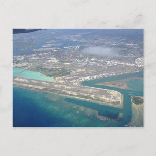 Honolulu flygplats från himmel vykort