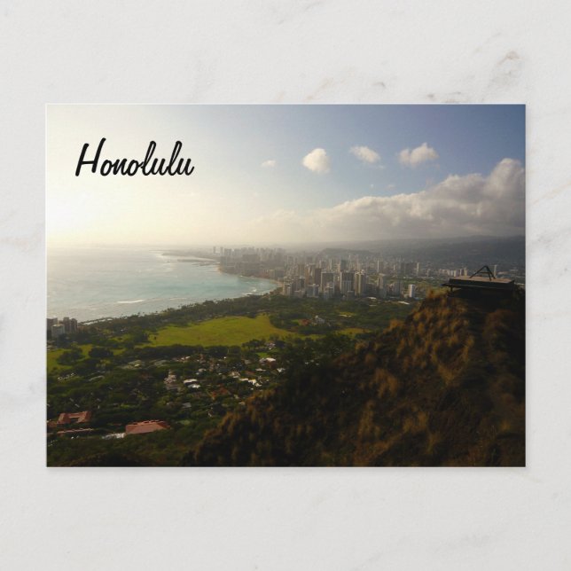 Honolulu från Le'ahi Vykort (Framsida)