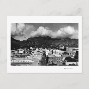 Honolulu, HA - City View från Aloha Torn Vykort