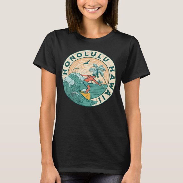 Honolulu Hawaii  2 T Shirt (Framsida)