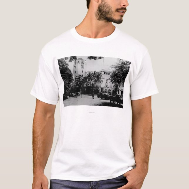 Honolulu Hawaii - beskåda av stadshus Tee Shirt (Framsida)