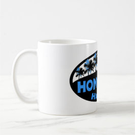 Honolulu Hawaii Blue Black handflatan Mugg