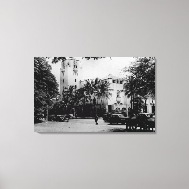 Honolulu, Hawaii - City Hall-View Canvastryck (Framsida)