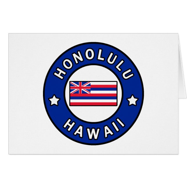 Honolulu Hawaii Hälsningskort (Framsidan Horizontal)