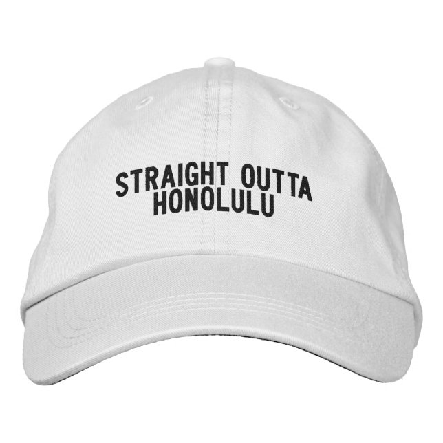 Honolulu, Hawaii Hat Broderad Keps (Framsida)
