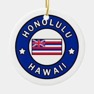Honolulu Hawaii Julgransprydnad Keramik