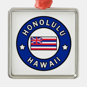 Honolulu Hawaii Julgransprydnad Metall