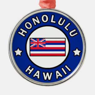 Honolulu Hawaii Julgransprydnad Metall