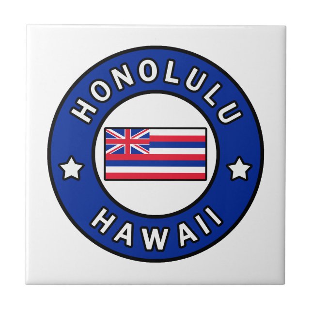 Honolulu Hawaii Kakelplatta (Framsidan)