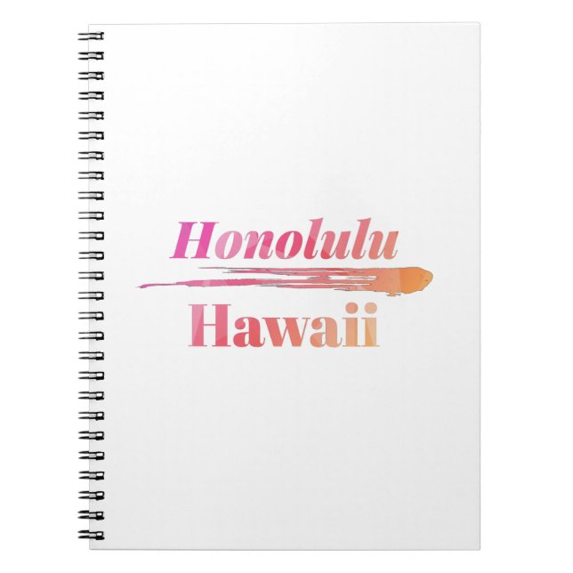 Honolulu Hawaii Low Poly Anteckningsbok (Framsidan)