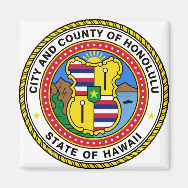 Honolulu Hawaii Magnet (Framsidan)