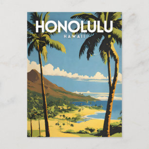 Honolulu Hawaii Nostalgic Vintage resor Vykort