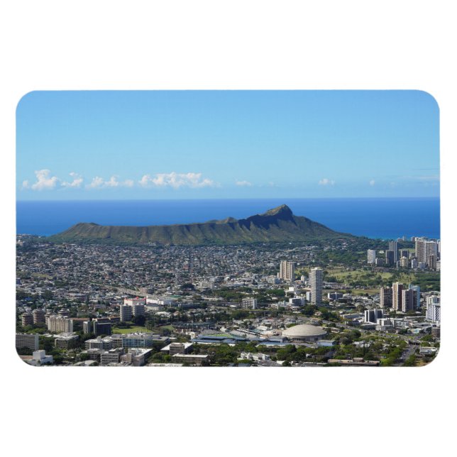 Honolulu Hawaii Photo Magnet (Horisontell)