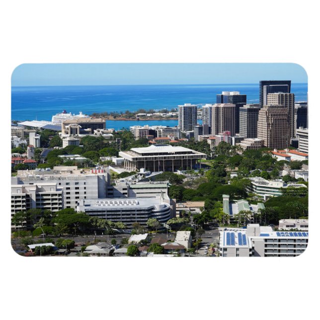 Honolulu Hawaii Photo Magnet (Horisontell)