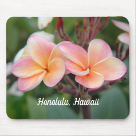 Honolulu Hawaii Plumeria Mouse Pad Musmatta